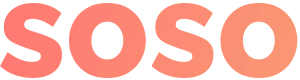 Kreditora “Soso.lv” logotips ar maziem burtiem sarkanā krāsā